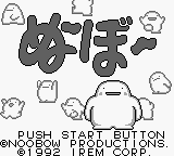 Noobow (Japan) Title Screen